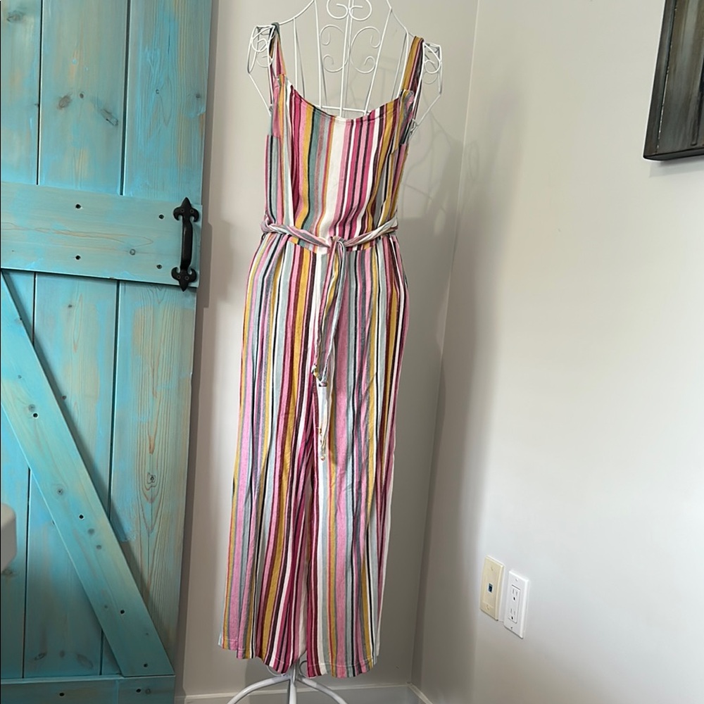 Love, Fire Colorful Striped Jumpsuit